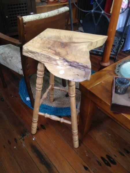 Plant stand wooden bar stool