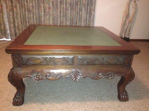 Antique cards/coffee table