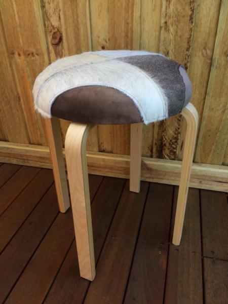 Cow Hide Ottoman Stool - new for sale