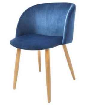 Blue velvet occasional chair