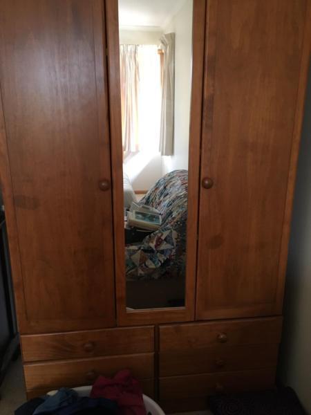 Wardrobe - timber - excellent condition