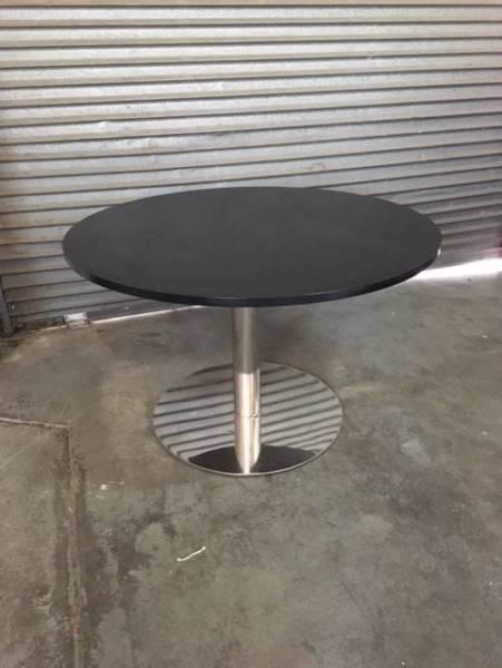 Round meeting tables x2, black or white