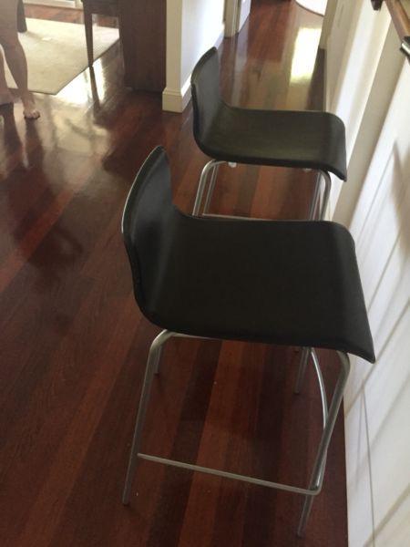 Black stools for kitchen bench x 2