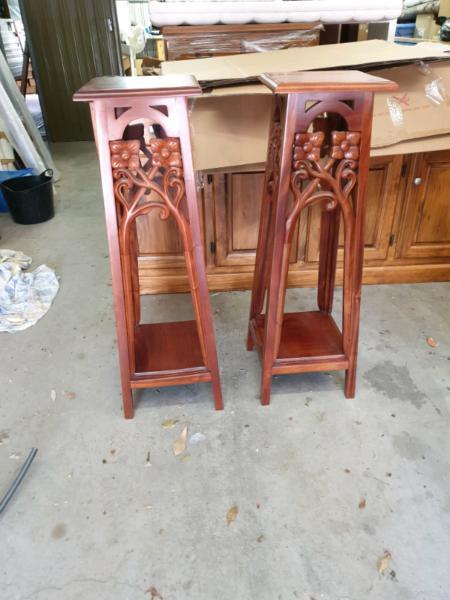 Pedestal hall stands wood from wohlers