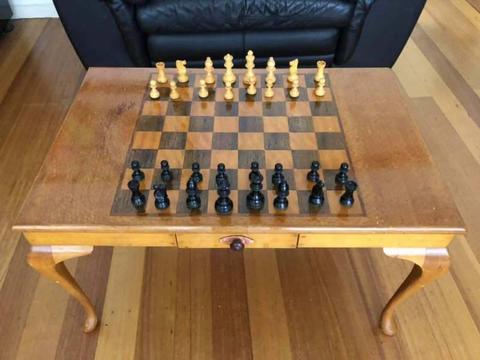 Small Wooden Chess Table