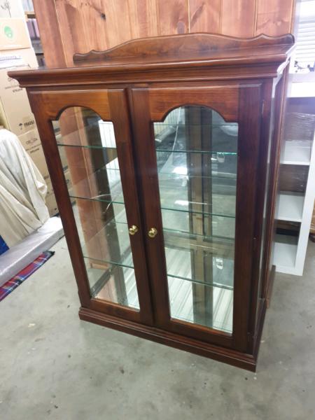 Timber display cabinet in perfect condition