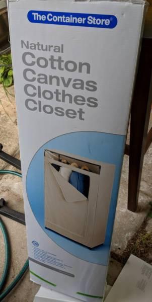 Canvas clothes closet