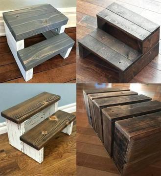 handmade Kids Step for Bathroom and Kitchen