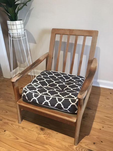 Wooden chair, cushion optional