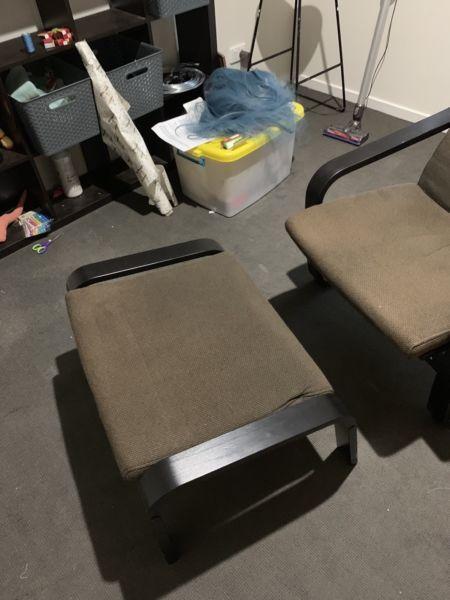 IKEA Chair & foot rest