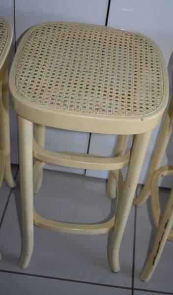 Timber Stool with Cane Insert. One only