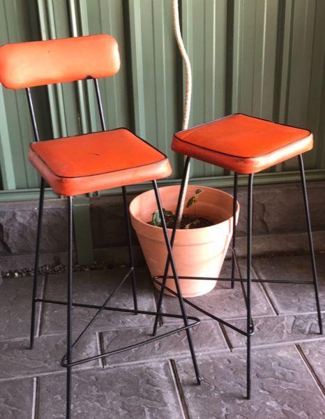 Retro - vintage orange stools