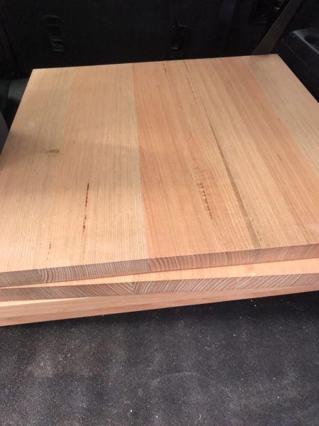 Solid timber cafe table tops 600x600