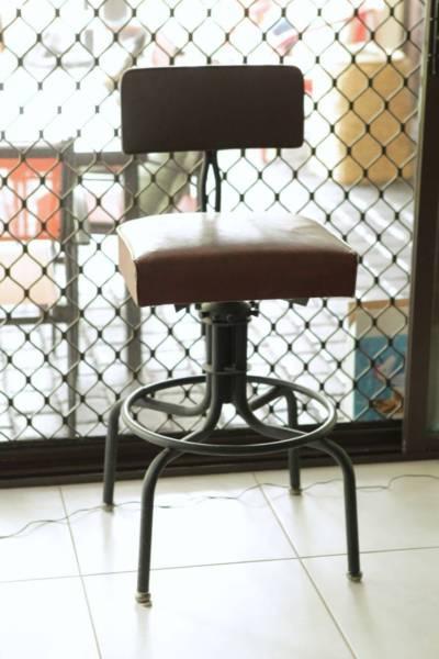 Vintage Industrial Swivel Work Chair Bench Stool Seat