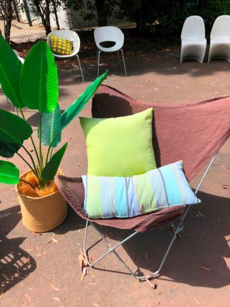 Brown Canvas Butterfly Chair