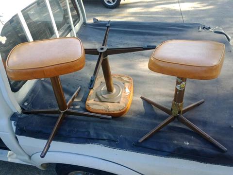 Vintage retro feet stool set of 3