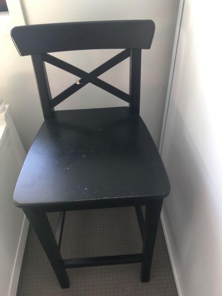 IKEA black bar stool- repair needed