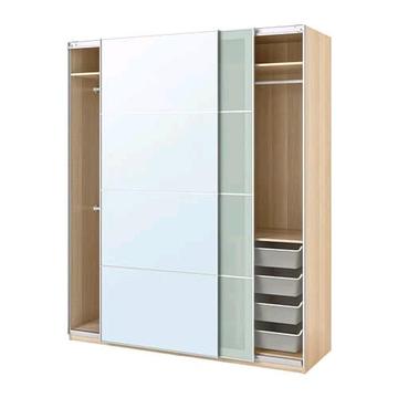 URGENT Ikea PAX Wardrobe Sliding Doors Frosted Glass and Mirror