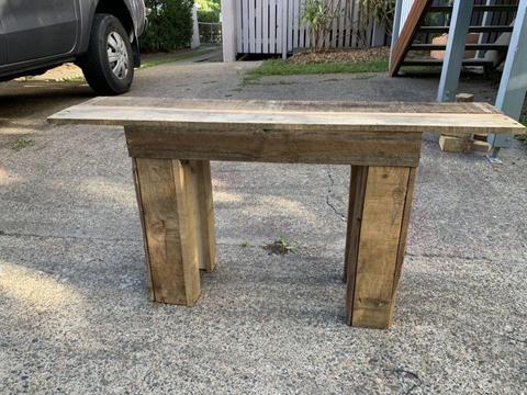 Rustic bench seat - hand made from recycled wood