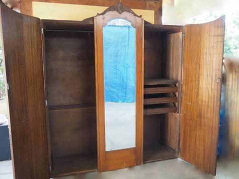 antique wardrobe with full length mirror