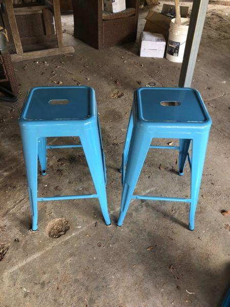 Bar stool - Powdercoated Blue