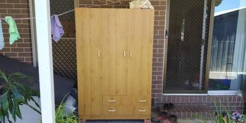 3 Doors 2 Drawers Wardrobe/Cabinet In Pristine Condition!!!