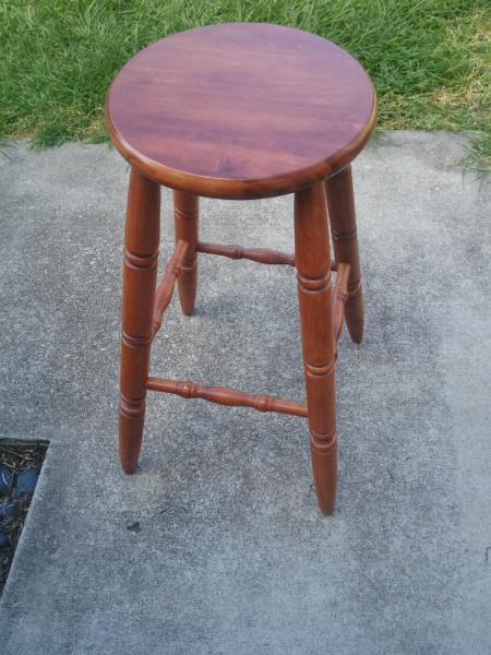 Wooden bar stool/plant stand $10