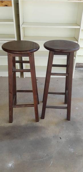 Pair wooden kitchen stools price is for both