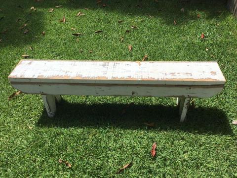 Recycled hardwood bench