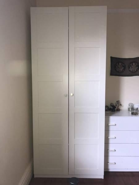 2 white wardrobes in great condition