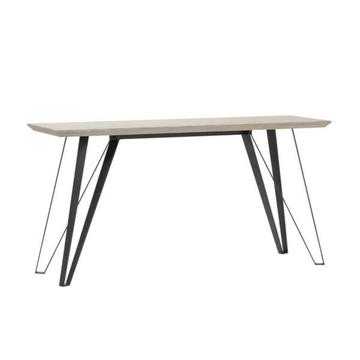 Brand New Nordic Grey White Wash Console with Black Legs