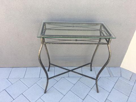 Wrought Iron and glass table