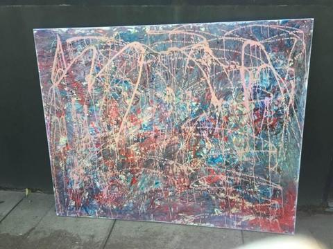WALL ART CANVAS - VERY LARGE 152 X120cm - NEW HAND PAINTED