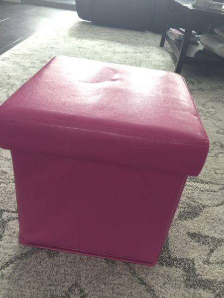 Pink foot stool/cube