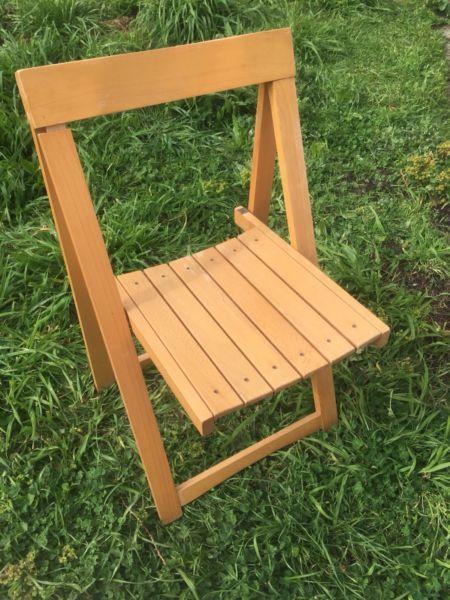 4 foldable timber chairs ($10each)