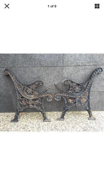 Wanted: Wanted cast iron bench seat ends - pay cash