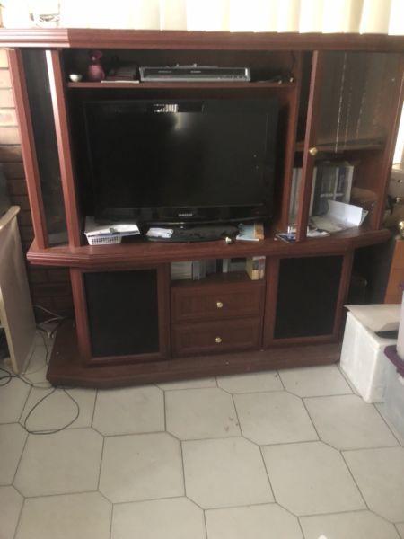 Solid jarrah tv cabinet