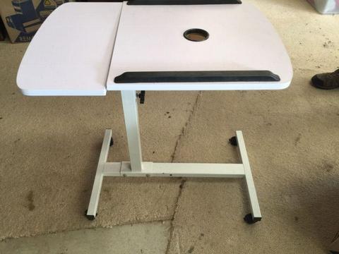 As new, PC adjustable bed table