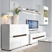 4 Piece TV Unit & Storage Set - White - AZTEKA