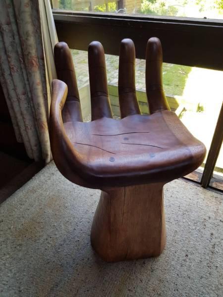 Hand carved Hand Chair from India