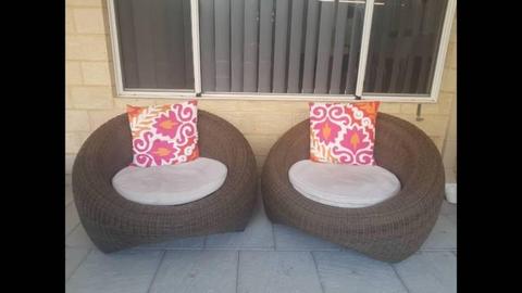 X2 Outdoor Cane Chairs