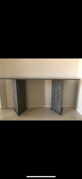 Grey granite hallway table