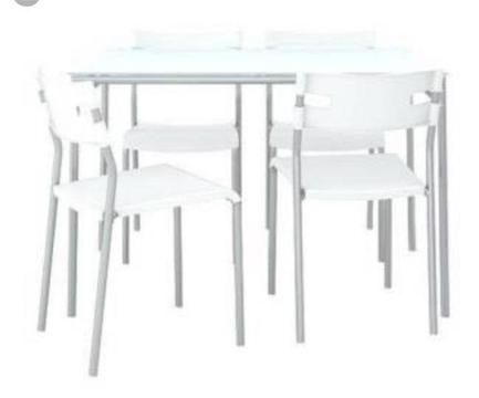 IKEA glass table and chairs