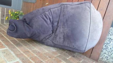 Beanbag chair 'Dunelm' brand from the UK. Black Suedette material