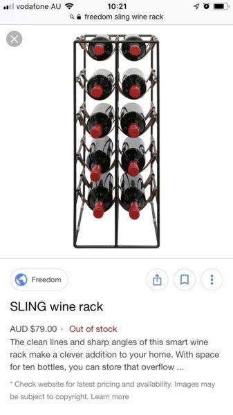 Freedom wine rack