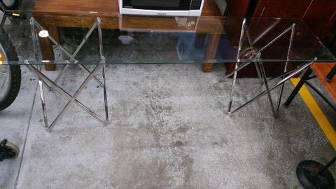 Glass/Chrome Rectangular Hallway Table In Great Condition