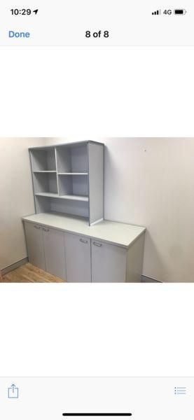 Office cupboard and bookshelf $90
