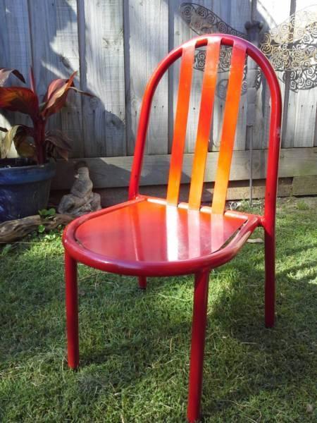 Kid Size Powder Coated Wrought Iron RED Chair