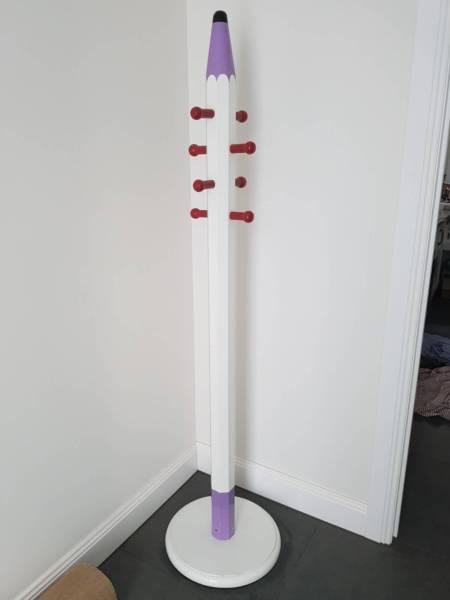 A pencil coat and hat stand