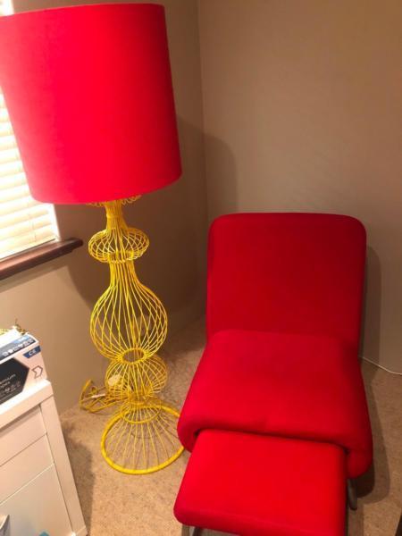 Freedom - red and yellow floor lamp - chair sold